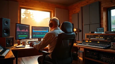 what is mastering in music illustrated by an audio engineer mastering a track in a professional recording studio